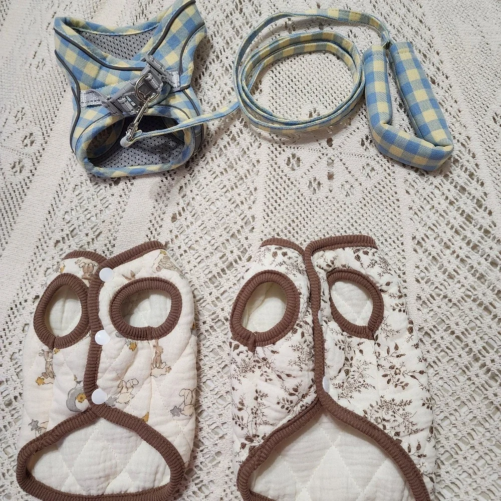 Dog Harness‎ Small and 2 Quilted Vest NWOT Cute Cute Cute